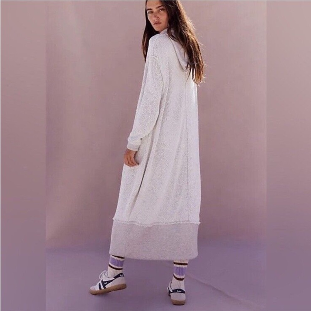 NWT Free People Beach Aja Pullover Midi Sweater Dress In Heather Grey XS